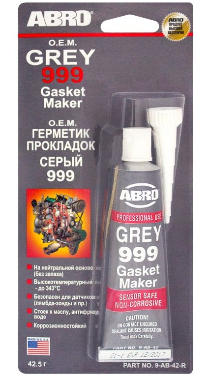 ABRO Герметик высокотемпературный серый OEM 999 42.5g