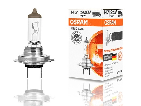 Лампа OSRAM галогеновая H7 PX26D 70W 24V